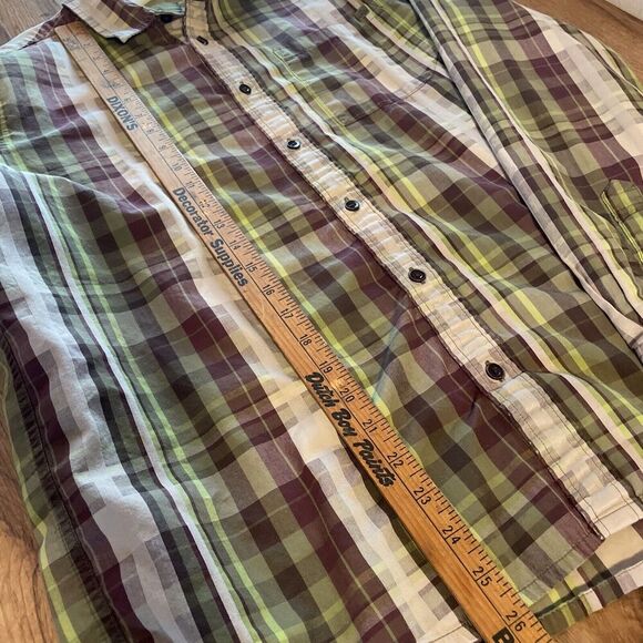 Prana Women's Medium Striped Long Sleeved Button Down Shirt - Picture 4 of 7